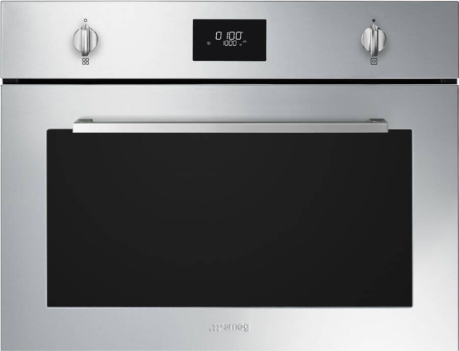 Smeg SO4401M1X Selezione Esthetisch Inbouw Micro Combi Galileo Oven Zilver Grijs