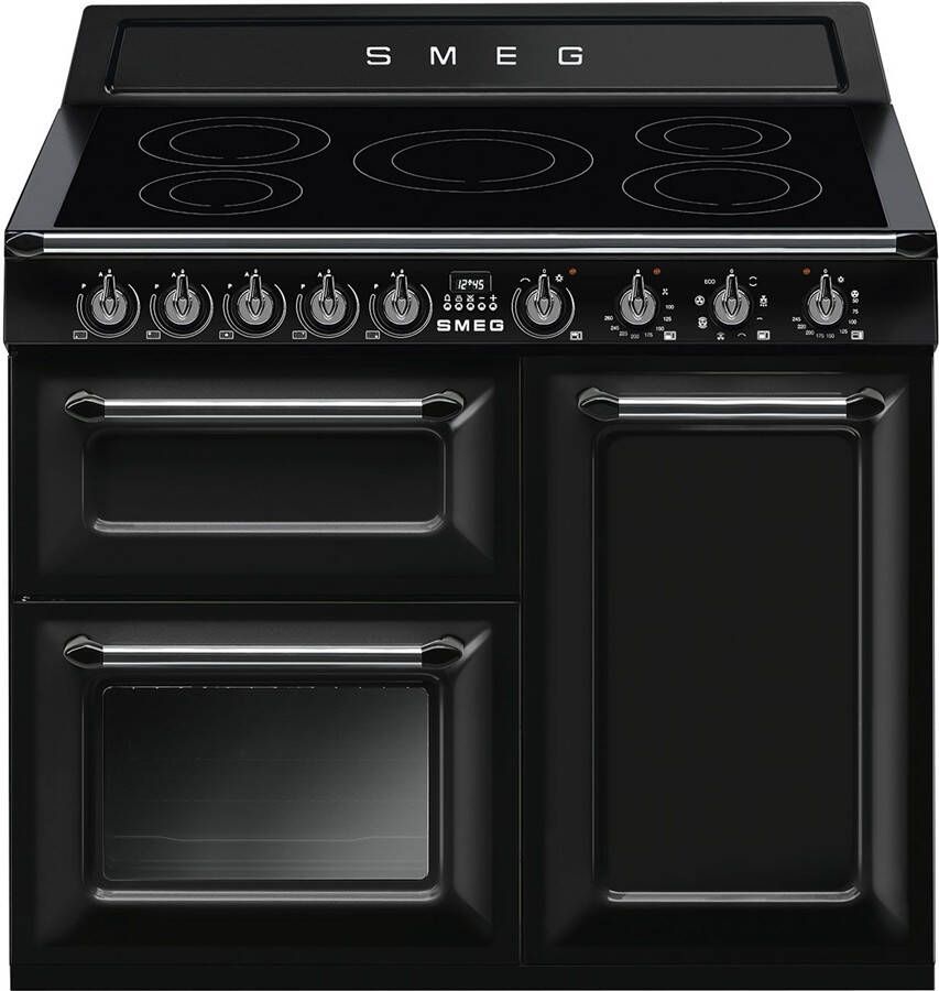 Smeg TR103IBL2 Victoria Esthetisch Fornuis met Inductie Kookplaat 100 x 60 cm Zwart