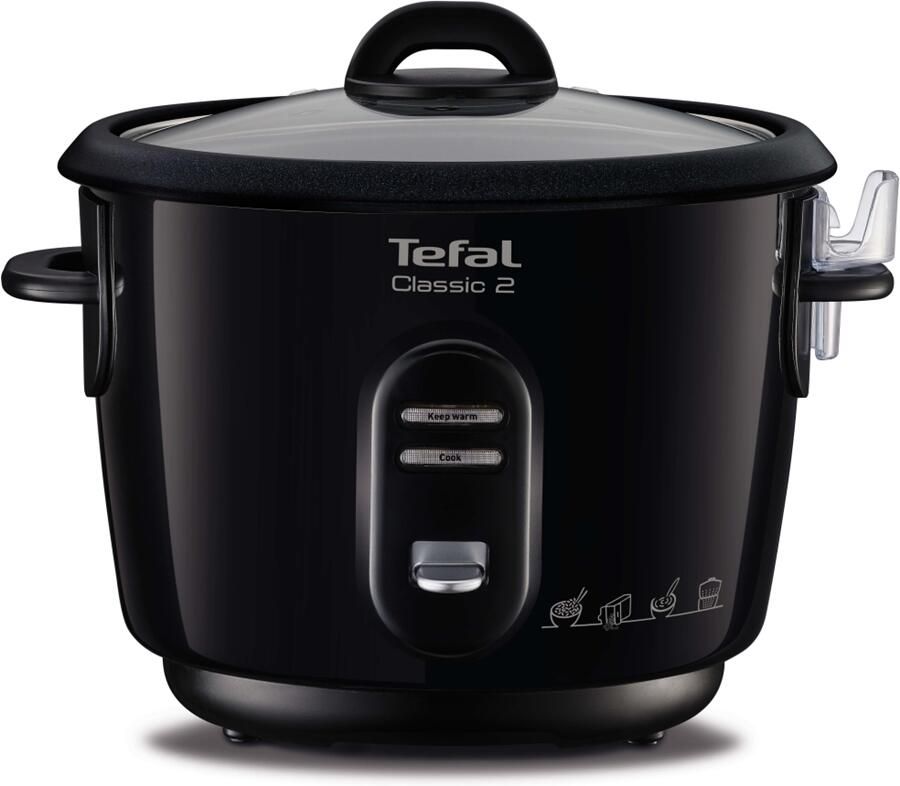 Tefal Classic Zwart RK1028 Rijstkoker Warmhoudfunctie Anti-aanbaklaag 1 liter Zwart