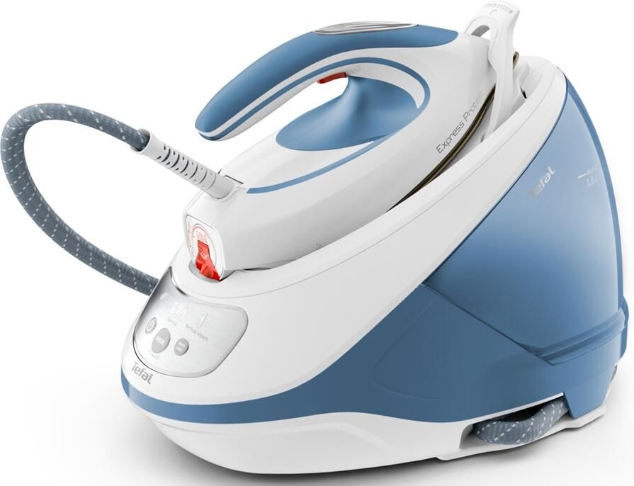 Tefal Stoomstrijksysteem SV9202 Express Protect Pompdruk: 7 5 bar stoomstoot: 520 g min. Stoomopbrengst: 130 g min. Anti-kalk-collector Durillium AirGlide Autoclean-strijkzool