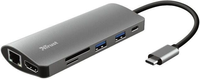 Trust Dalyx 7-in-1 USB-C Adapter | USB-Hubs | Accessoires&Toebehoren Computer toebehoren | 8713439237757