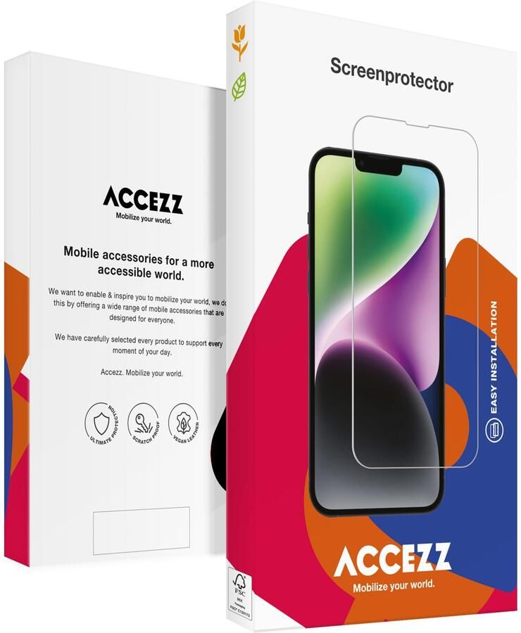 Accezz Gehard Glas Full Cover voor Samsung Galaxy S25 Smartphone screenprotector Transparant