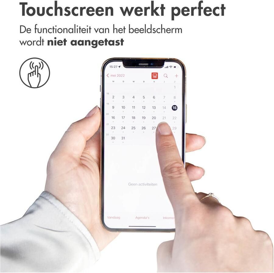 Accezz Gehard Glas Full Cover Screenprotector iPhone 15 Pro Smartphone screenprotector Transparant