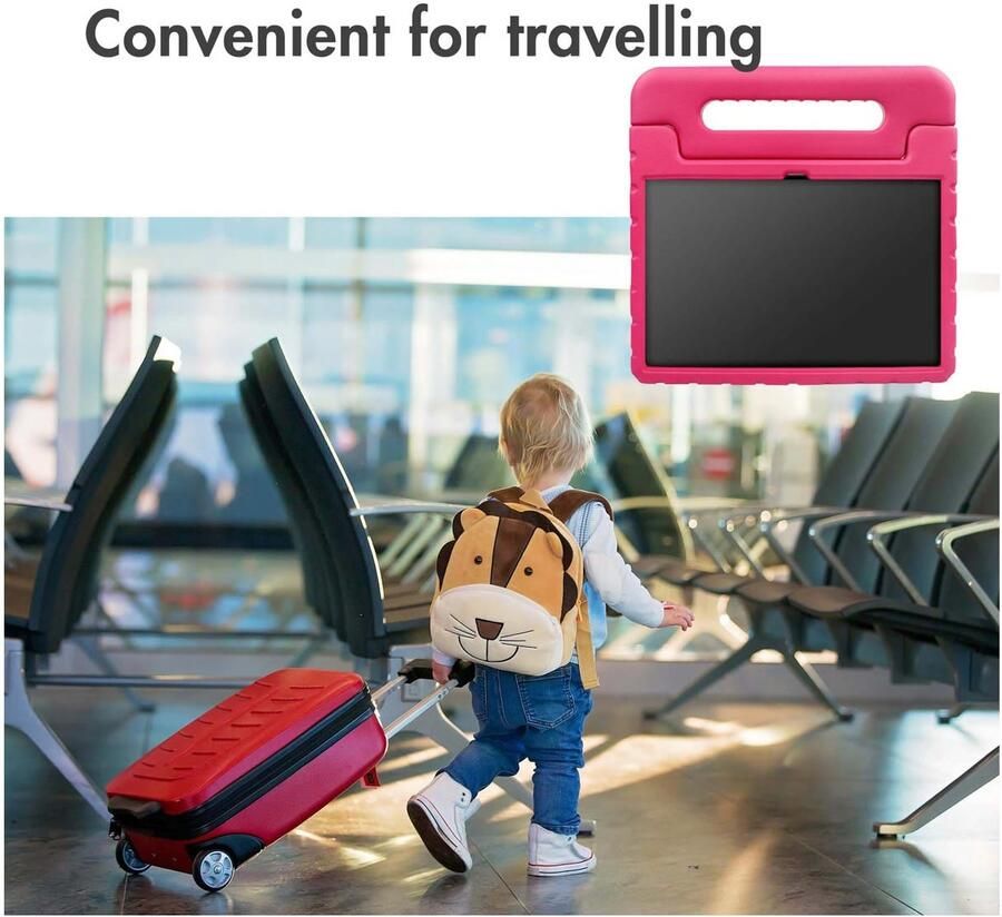 Accezz Kidsproof Backcover met handvat Samsung Galaxy Tab A9 Plus Tablethoesje Roze