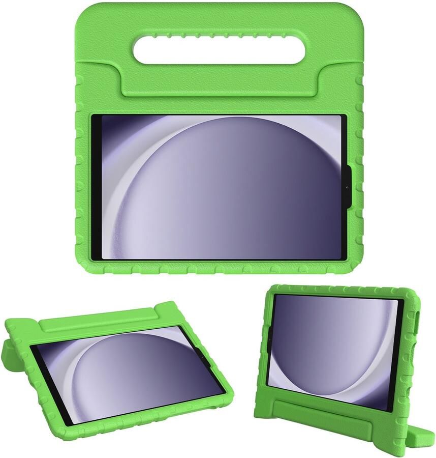 Accezz Kidsproof Backcover met handvat Samsung Galaxy Tab A9 Tablethoesje Groen