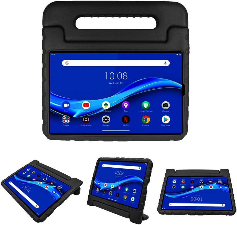 Accezz Kidsproof Backcover met handvat voor Lenovo Tab M10 Plus Tablethoesje Zwart