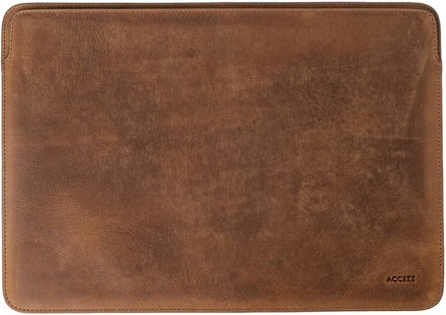 Accezz Leather hoes voor MacBook 16 inch Laptop sleeve Bruin
