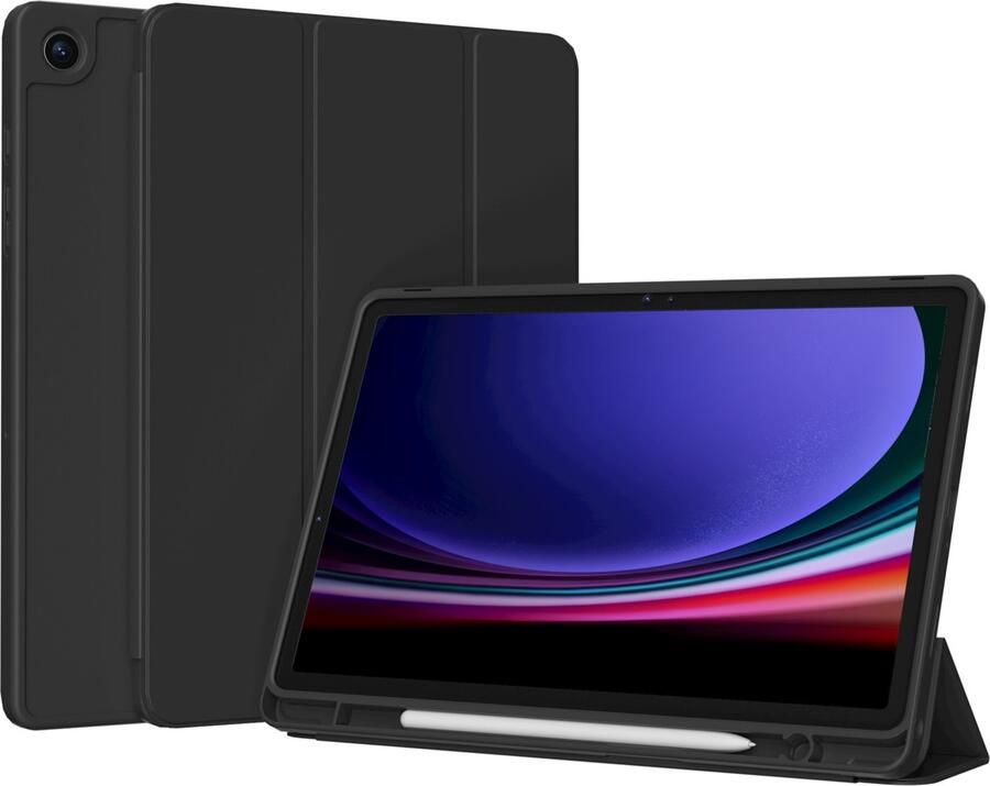 Accezz Smart Silicone Bookcase Samsung Galaxy Tab A9 Plus Tablethoesje Zwart