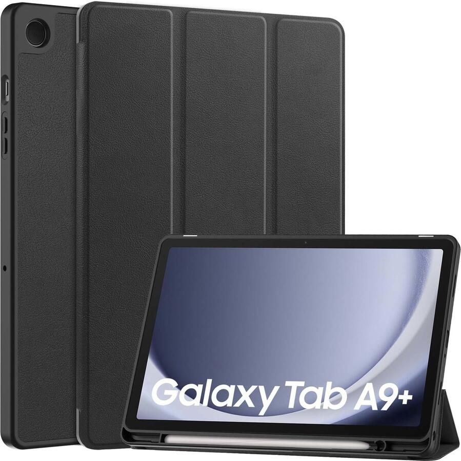 Accezz Trifold Bookcase Samsung Galaxy Tab A9 Plus Tablethoesje Zwart