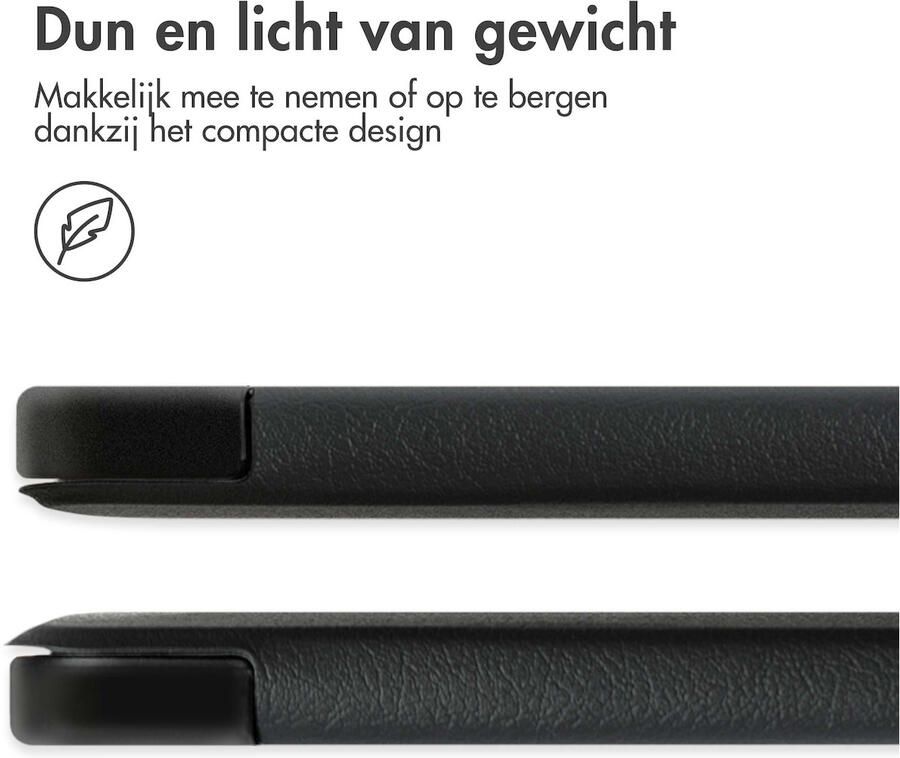 Accezz Trifold Bookcase Samsung Tab S9 FE Plus Tablethoesje Zwart