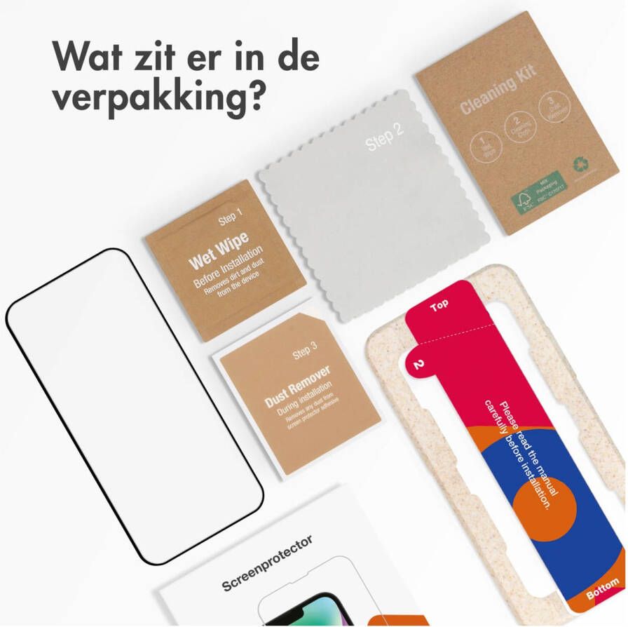 Accezz Gehard Glas Full Cover Screenprotector met applicator Samsung Galaxy S22 S23 Smartphone screenprotector Transparant