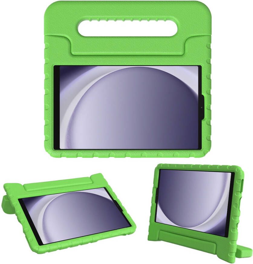 Accezz Kidsproof Backcover met handvat Samsung Galaxy Tab A9 Tablethoesje Groen