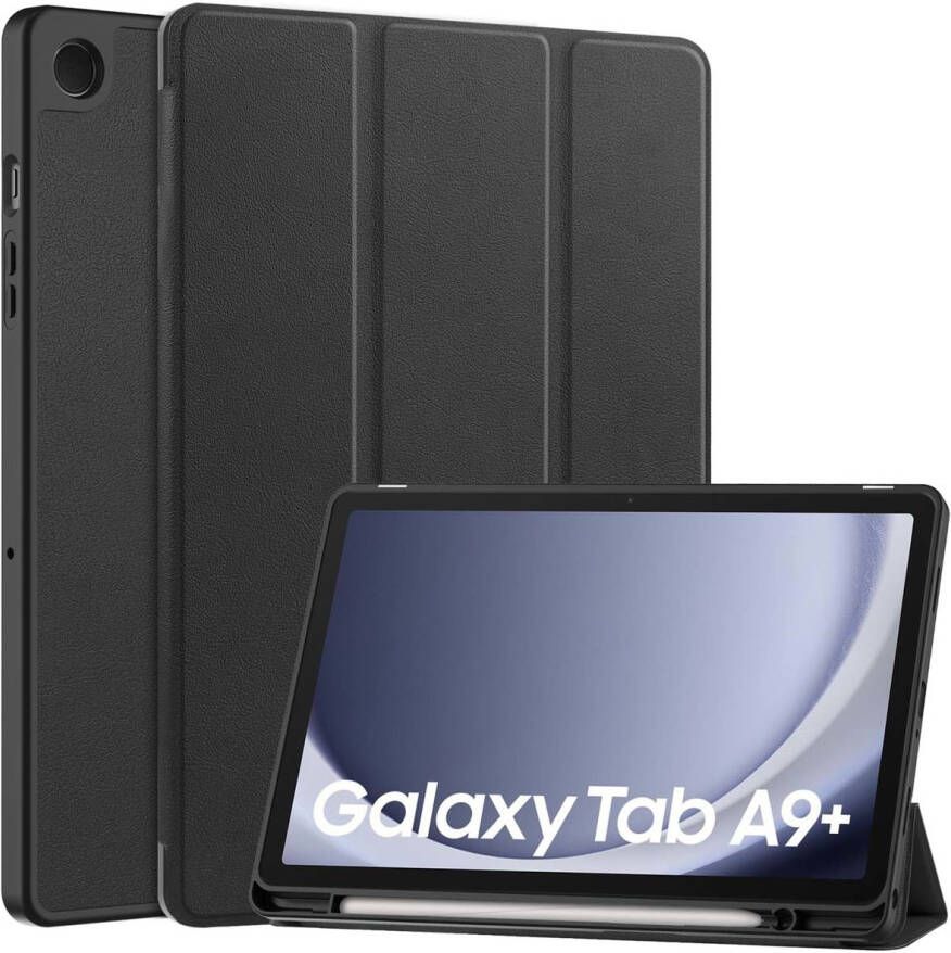 Accezz Trifold Bookcase Samsung Galaxy Tab A9 Plus Tablethoesje Zwart