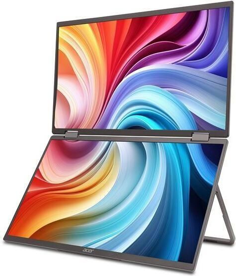 Acer PD163Q Dual Portable Monitor Grijs