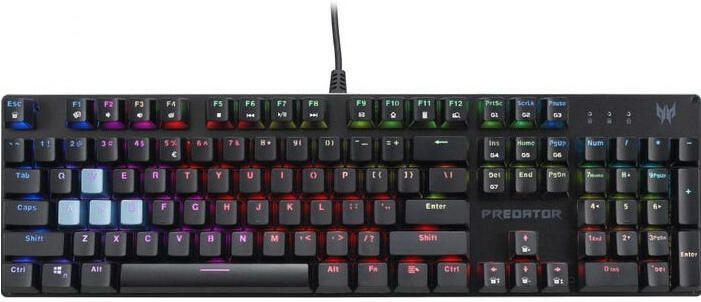 Acer Predator Aethon 303 Keyboard PKW200 USB Black US int. Toetsenbord Zwart