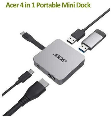 Acer USB Type-C Dongle 4-in-1 (1xHDMI 2xUSB3.2 1xUSB- C) Desktop accessoire