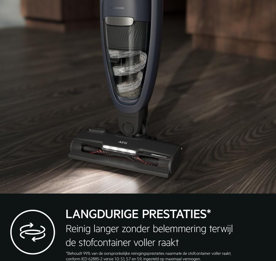 AEG Clean 5000 Steelstofzuiger tot 45 min gebruiksduur AS52CB18DB