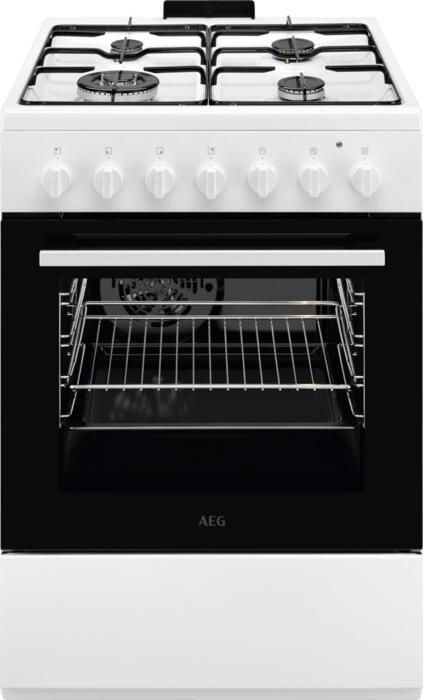 AEG Elektrisch fornuis met gaskookplaat CKB64101BW