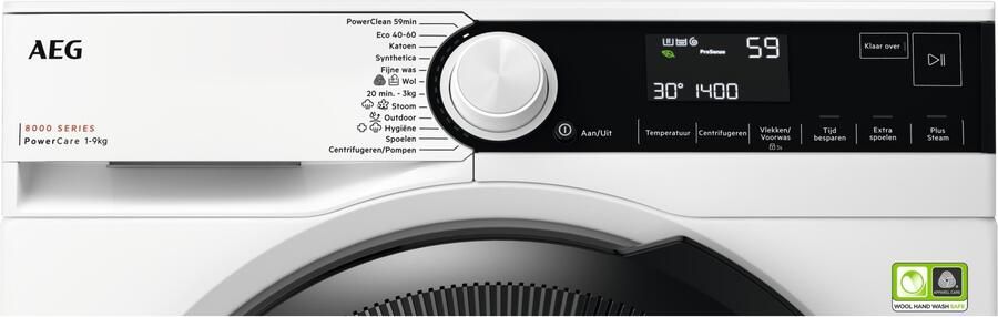 AEG LR85944 8000 serie PowerCare Wasmachine voorlader 9 kg - Foto 2