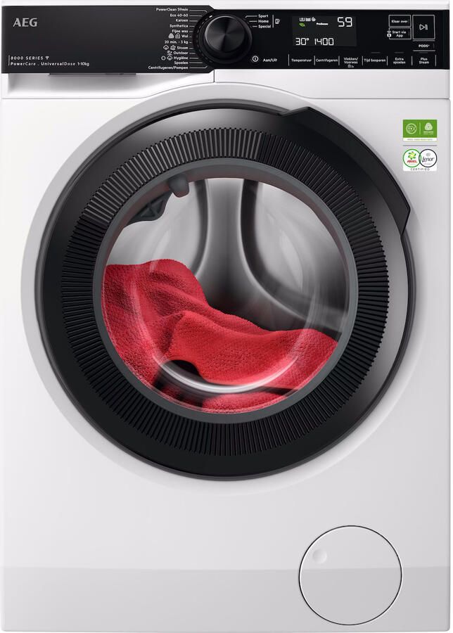 AEG 8000 PowerCare UniversalDose Wasmachine voorlader 10 kg LR86XDOSE