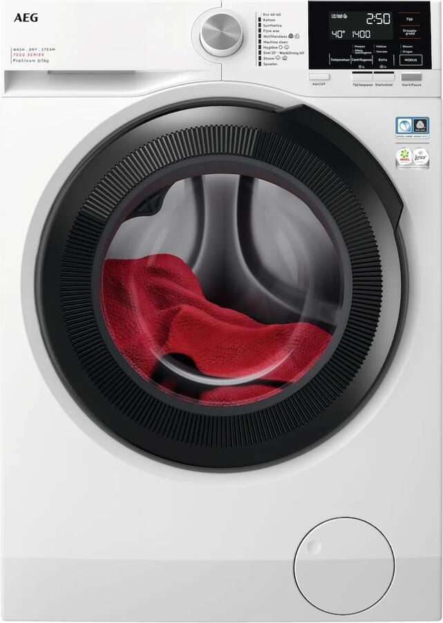 AEG 7000 ProSteam Condensatie Was-droogcombinatie 8 kg LWR73864