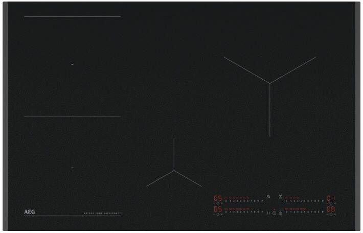 AEG TII84B00FZ 6000 serie Bridge functie SaphirMatt 80 cm inductiekookplaat