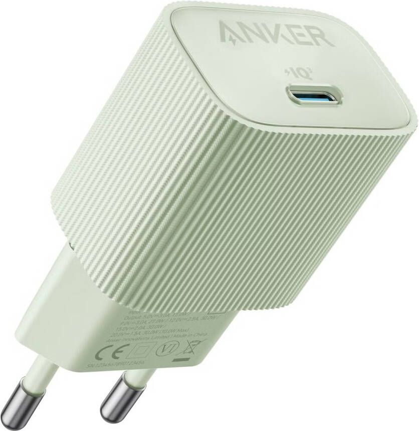 Anker 511 Nano 4 Wall Charger 30W 1C EUPlug Oplader Groen