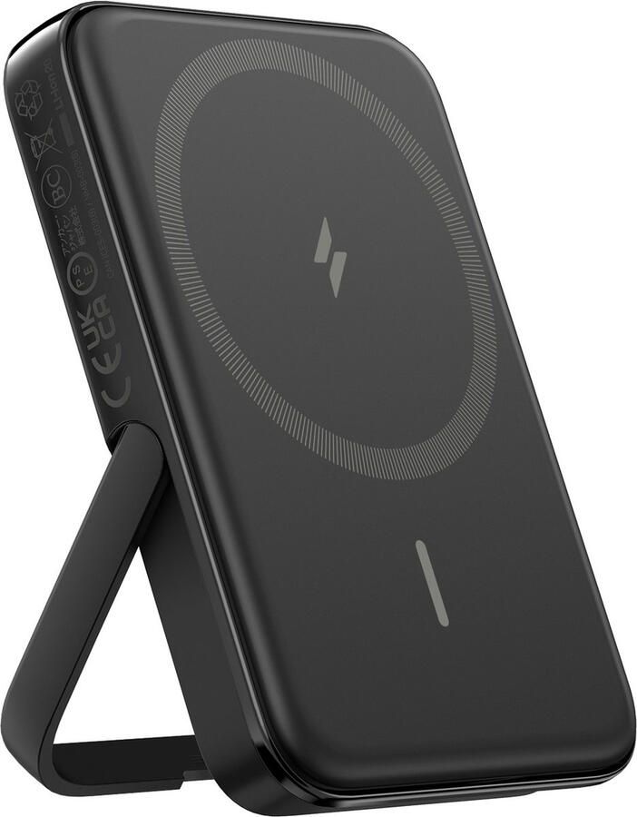 Anker 322 MagGo Power Bank 5000mAh 7.5W with holder Powerbank Zwart