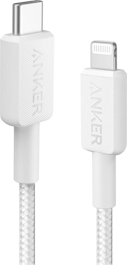 Anker 322 USB-C to Lightning Cable (6ft Braided) Oplader Wit