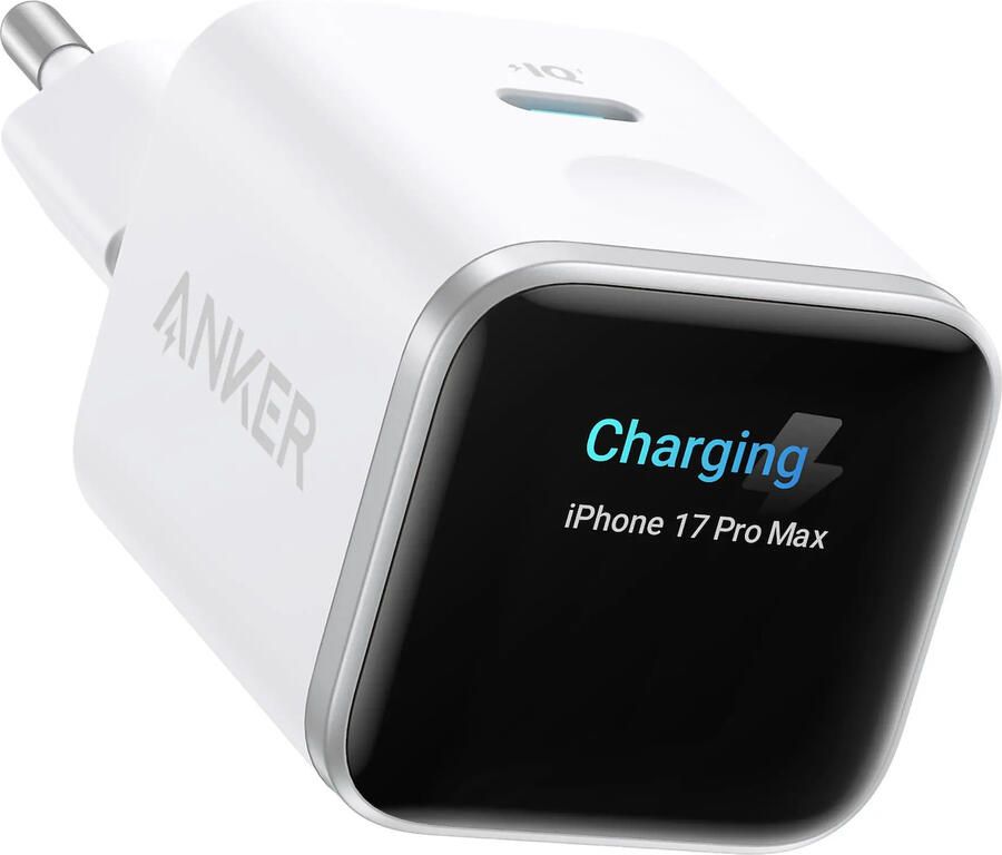 Anker Nano Charger (45W Smart Display 180 Foldable) Oplader Wit