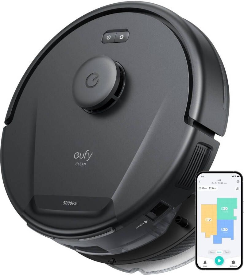 Eufy L60 Hybrid Robot stofzuiger Zwart