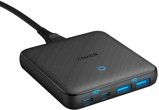 Anker PowerPort Atom III 63W Slim 1x C(45W) 1xC(18W) 2xA(20W) EU_G Version Oplader Zwart