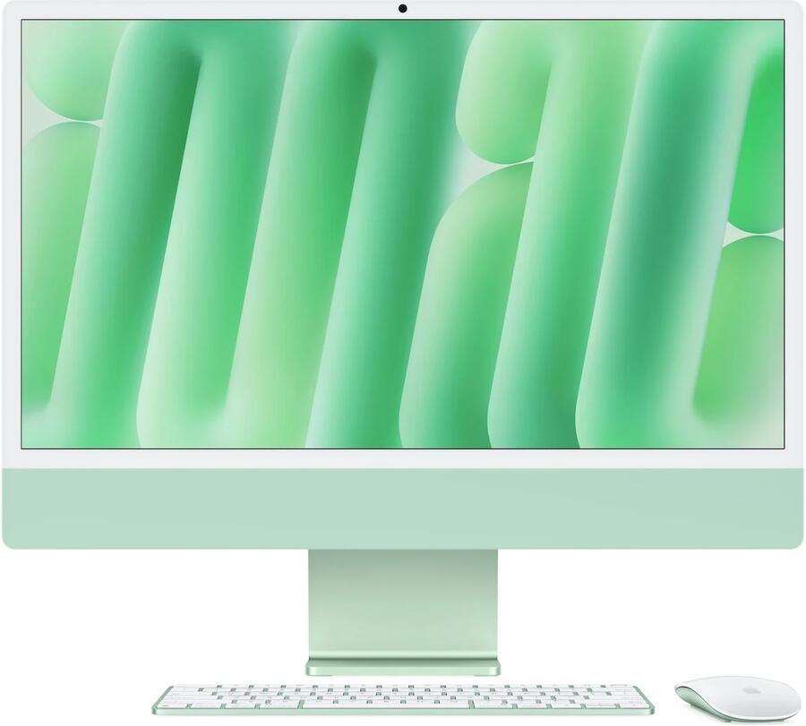 Apple iMac 24 (2024) M4 (10 core CPU 10 core GPU) 16GB 256GB All-in-one PC Groen