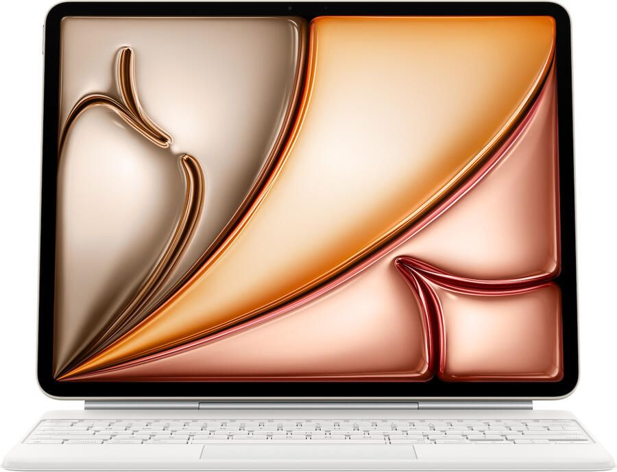 Apple Magic Keyboard voor 13?inch iPad Air (M3) Nederlands Tablethoesje Wit