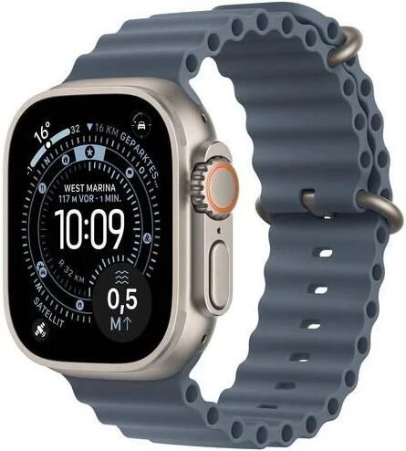 Apple Watch Ultra 3 GPS + Cellular 49mm met Ocean Band Smartwatch Beige
