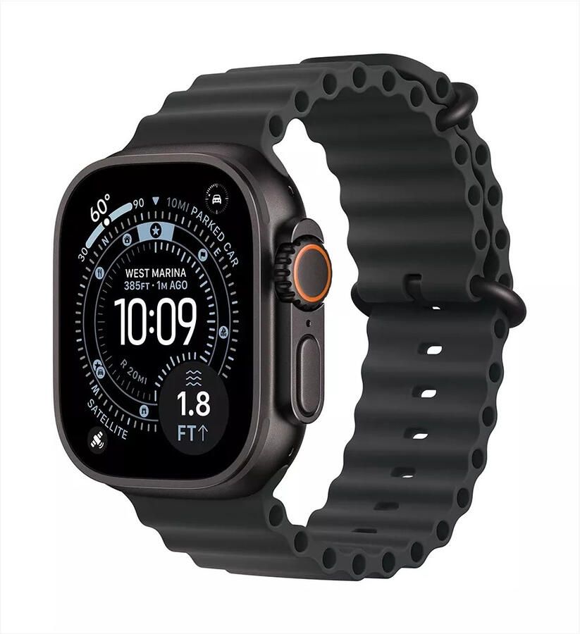 Apple Watch Ultra 3 GPS + Cellular 49mm met Ocean Band Smartwatch Zwart