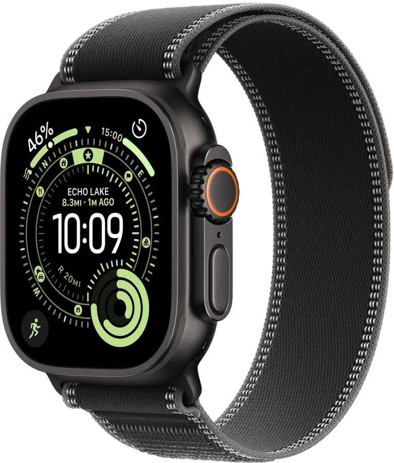 Apple Watch Ultra 3 GPS + Cellular 49mm met Trail Loop M L Smartwatch Zwart