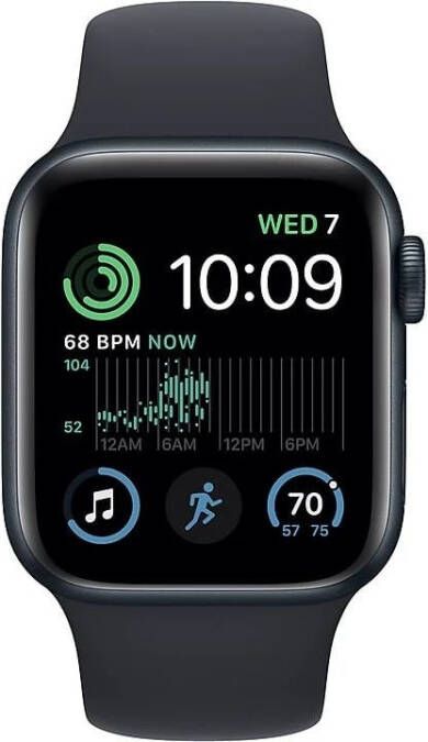 Apple Watch SE (2022) 40mm Midnight Aluminium Sportband M L Smartwatch