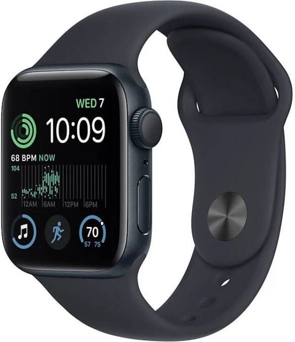 Apple Watch SE (2022) 40mm Midnight Aluminium Sportband M L Smartwatch