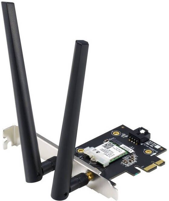 Asus PCE-AX1800 dual-band PCI-E WiFi 6 Wifi adapter Zwart