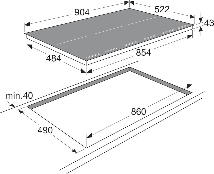 ATAG HI9271MV Inductie Kookplaat Zwart Glas - Foto 2