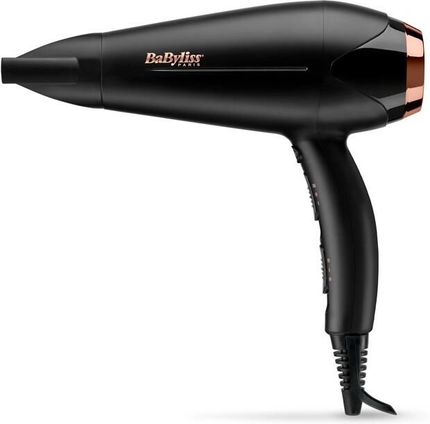BaByliss Turbo Smooth 2200 Fohn D570DE Ionische Anti-Pluis Föhn met diffuser (15mm) 2200 Watt Haardroger Coolshot - Foto 2