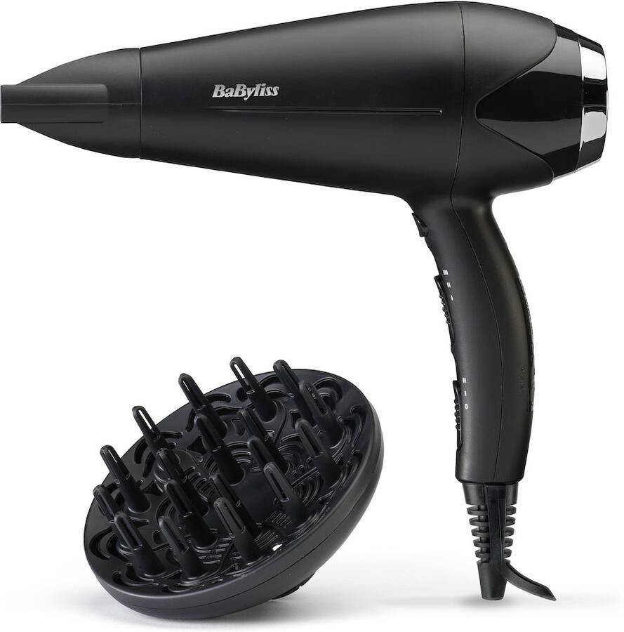 BaByliss Turbo Smooth 2200W Fohn D572DE Ionische Anti-Frizz functie 15mm grote diffuser Blaasmond Coolshot 3 temperatuurinstellingen - Foto 2