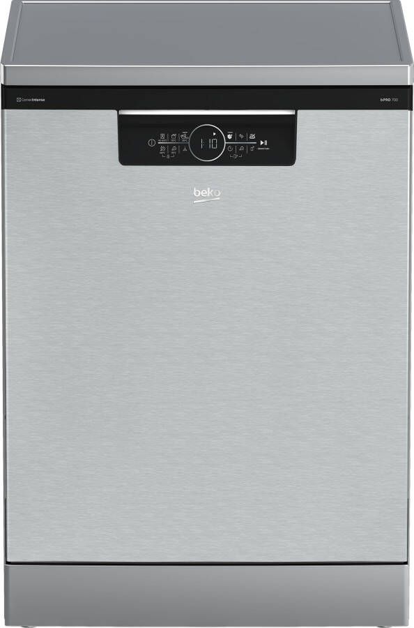 Beko BDFN36560XC Cornerintense Vrijstaande vaatwasser Grijs