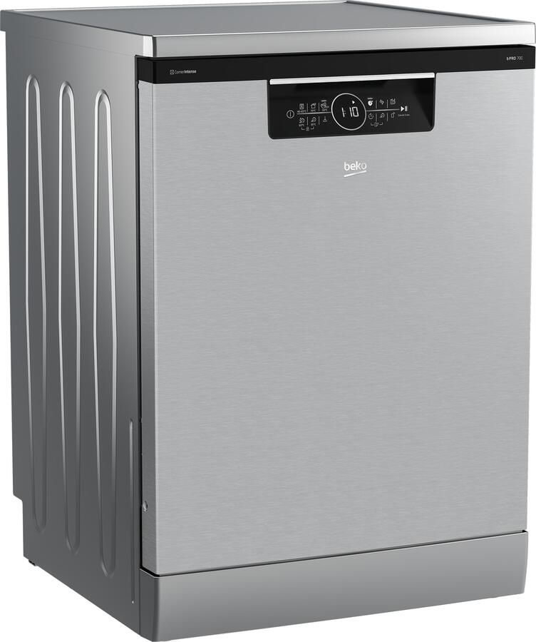 Beko BDFN36560XC Cornerintense Vrijstaande vaatwasser Grijs