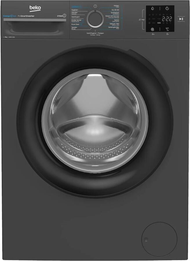 Beko BM3WFT3841A EnergySpin Wasmachine Grijs