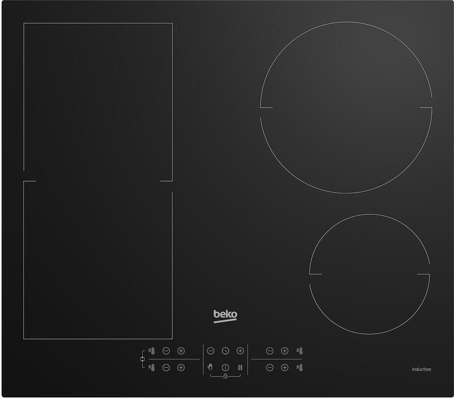 Beko HII64200SFMT kookplaat Zwart Ingebouwd 59 cm Inductiekookplaat zones 4 zone(s) - Foto 3