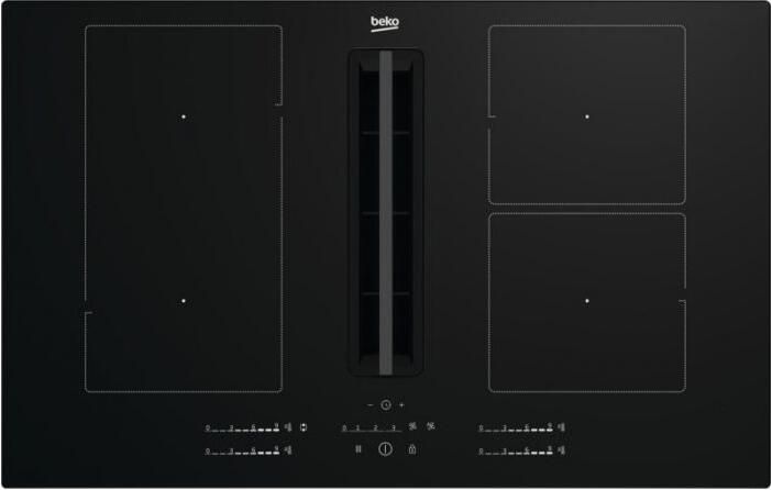 Beko HIXI84700UF Inductie kookplaat met afzuiging Zwart