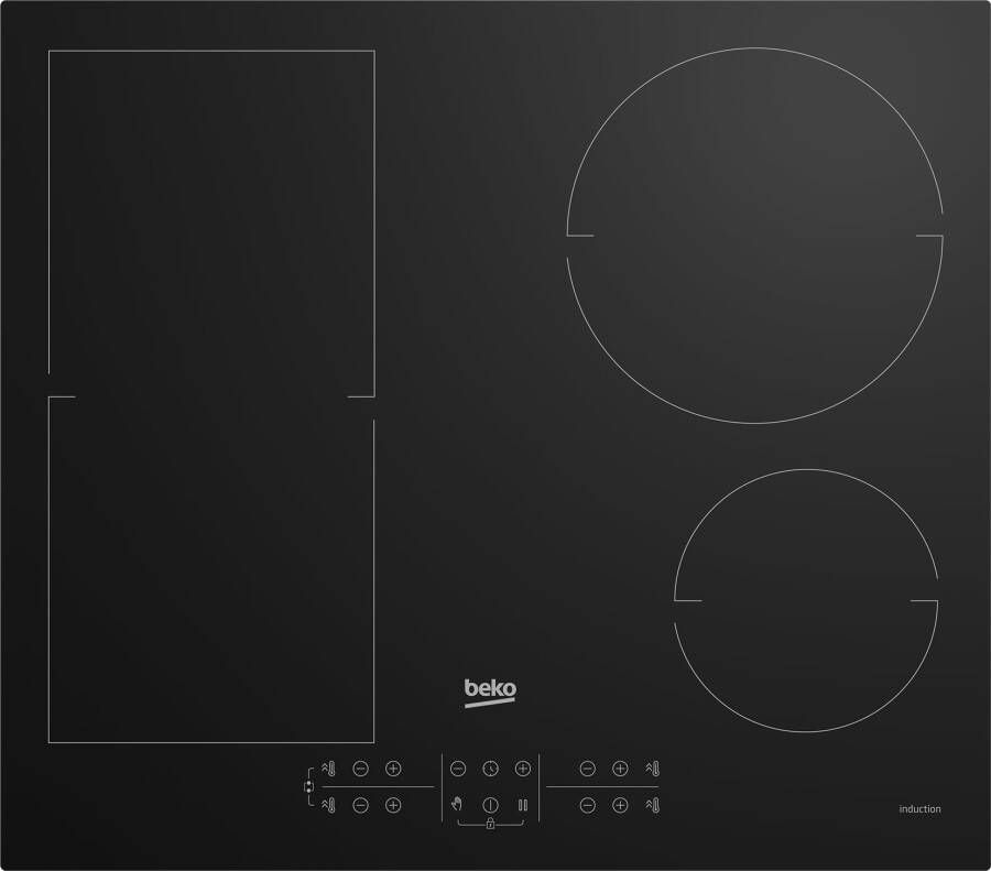 Beko HII64200SFMT kookplaat Zwart Ingebouwd 59 cm Inductiekookplaat zones 4 zone(s) - Foto 3