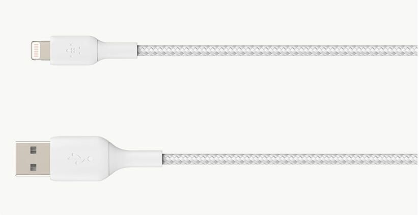 Belkin BOOST Braided A-LTG 3M Oplader Wit